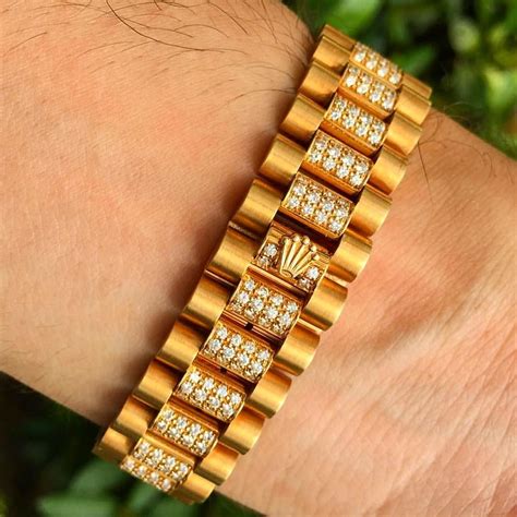 gold men's rolex|men's gold rolex style bracelet.